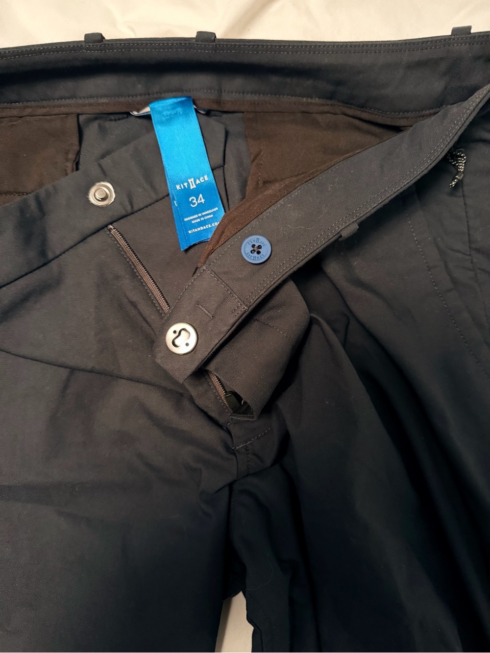 Kit and Ace Men’s Black Chinos with Blue Waist Tag